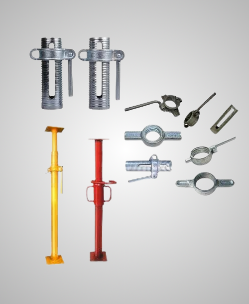 Prop & Its Accessories Like Prop Sleeve, Prop Nut, Drop Head, Locking Pin (Finish: Painted, Zinc Plated & HDG)